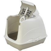 Туалет Moderna Flip Cat Jumbo для кішок з відкидною кришкою, 58х45х42 см сірий (C240330)