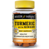 Mason Natural Turmeric with Ginger Куркума з імбиром, смак тропічних фруктів 60 жувальних цукерок