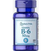 Puritan's Pride Vitamin B-6 (Pyridoxine Hydrochloride) 50 mg-100 Tablets