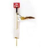 Іграшка для кішок Fox Вудка-дражнилка Миша з білою мордочкою та пухом (CH-081C)