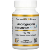 Каліфорнія Gold Nutrition Andrographis Immune with AP-BIO Андрографіс для імунітету 100 мг 30 таблеток