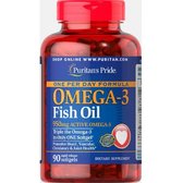 Puritan's Pride Triple Strength Omega-3 Fish Oil 1360 mg (950 мг активного омега-3), 90 caps (PTP-32948)