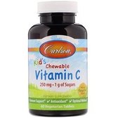 Carlson Labs Kids Chewable Vitamin C 250 mg 60 Tabs Natural Tangerine Flavor Жувальний вітамін C, натуральний мандариновий смак