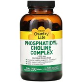 Country Life Phosphatidyl Choline 1200 mg Соєвий лецитин фосфатидилхолін 200 капсул