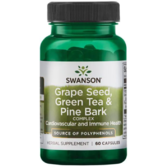 Swanson Grape Seed green tea pine bark Комплекс виноградних кісточок, зеленого чаю та соснової кори 60 капсул