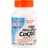 Doctor's Best, High Absorption CoQ10 with BioPerine, 100 mg, 60 Veggie Caps (DRB-00069)