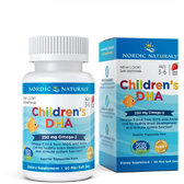 Nordic Naturals Children's DHA 250 mg 90 Mini Soft Gels Strawberry Риб'ячий жир для дітей зі смаком полуниці