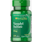 Puritan's Pride Vanadyl Sulfate 10 mg 120 Tablets