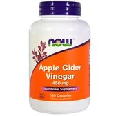 NOW Foods Apple Cider Vinegar 450 mg 180 caps (Яблучний оцет сідрових)