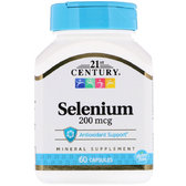 21st Century Selenium 200 mcg 60 Capsules