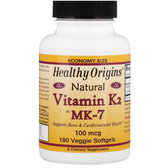 Healthy Origins Vitamin K2 as MK7 Natural 100 mcg 180 Veggie Softgels Вітамін K2 в формі MK7