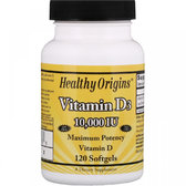 Healthy Origins Vitamin D3 Gels 10,000 IU (Lanolin) 120 caps Вітамін D3