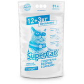 Наповнювач туалетів Super Cat для котів стандарт вбирає 15 кг (50 л)