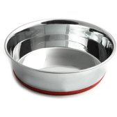 Миска для собак з нержавіючої сталі 4Dog Червона основа 0.9 л 17 см (5949060216196)
