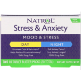 Natrol Stress And Anxiety, Day And Night, Two 10 Tablet Blister Packs (NTL-05458)