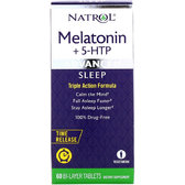 Natrol Melatonin + 5-HTP, Advanced Sleep, 60 Bi-Layer Tablets (NTL-07229)