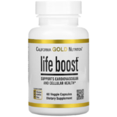 California Gold Nutrition Life Boost Вітаміни для серцево-судинної системи та клітин 60 рослинних капсул