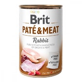 Вологий корм для собак Brit Pate and Meat Dog з кроликом 400 г (8595602557455)