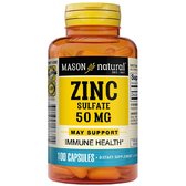 Mason Natural Zinc Sulfate 50 mg Цинк 100 капсул