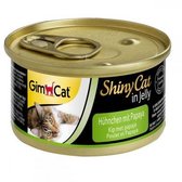 Вологий корм GimCat Shiny Cat для кішок курка з папайей в желе 70 g (4002064412948)