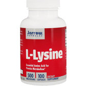 Jarrow Formulas L-Lysine, 500 mg, 100 Capsules (JRW15004)