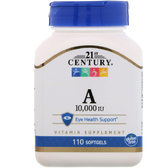 21st Century Vitamin A, 10,000 IU, 110 Softgels