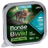 Вологий корм беззерновий Monge BWild Grain Wet Tuna Sterilized Cat тунець з овочами 100 г (70012898)