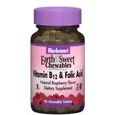 Bluebonnet Nutrition Earth Sweet Chewables Vitamin В12 & Folic Acid 90 chewable tabs Raspberry