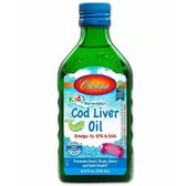 Carlson Labs Norwegian Cod Liver Oil for Kids 8.4 fl oz (250 ml) Bubble Gum Масло печінки норвезької тріски для дітей, зі смаком жувальної гумки