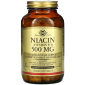 Solgar Niacin Vitamin B3 500 мг Ніацин Вітамін B3 250 капсул на рослинній основі