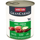 Вологий корм GranCarno Adult Beef + Deer with Apple для собак з яловичиною олениною та яблуком 800 г (4017721827645)