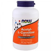 Now Foods Acetyl-L-Carnitine 500 mg Ацетил-Л-карнітин 200 веганських капсул