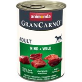 Вологий корм GranCarno Adult Beef + Game для собак з яловичиною та дичиною 400 г (4017721827362)