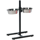 Миски Flamingo H-Stand With Dishes для собак на штативі 60 см 2х2.5 л (43158)