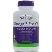 Natrol Omega-3 Fish Oil 1,000 mg 150 Softgels Natural Lemon Flavor Риб'ячий жир в капсулах