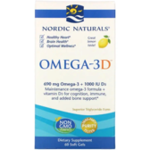 Nordic Naturals Omega-3D 1000 mg Риб'ячий жир омега-3D зі смаком лимона 60 капсул