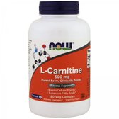 Now Foods L-Carnitine 500 mg Л-Карнитин 180 веганських капсул