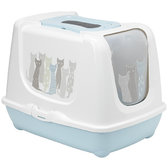 Туалет Moderna Trendy Cat Maasai для котів c вугільним фільтром і совком, 57x44x42 см блакитний (C245363BE)