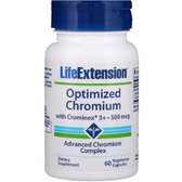 Life Extension Optimized Chromium with Crominex 3+ 500 mcg 60 Veg Caps Хром оптимізований