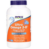 Now Foods Ultra Omega 3-D, 180 Fish Softgels (NOW-01664)