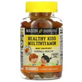 Mason Natural Kids Multivitamin Мультивітаміни для дітей, смак ананаса, апельсина та полуниці 100 жувальних цукерок