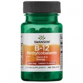 Swanson Vitamin B-12 Methylcobalamin 2500 mcg Вітамін В-12 зі смаком вишні 60 таблеток