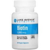 Lake Avenue Nutrition Biotin Біотин 5000 мкг 30 капсул