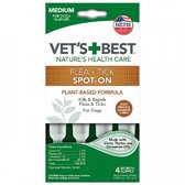 Краплі від бліх та кліщів VET`S BEST Flea + Tick Spot On Tubes Large для собак великих порід від 18 кг 4 піпетки (vb10520)