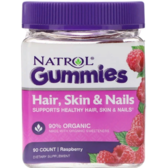 Natrol Gummies, Hair, Skin & Nails, Raspberry, 90 Count (NTL-07369)