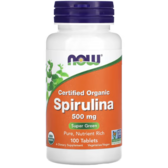 NOW Foods Spirulina 500 mg 100 tabs / 16 servings