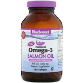 Bluebonnet Nutrition Natural Omega 3 Salmon Oil, 1000 mg, 180 Softgels (BLB0953)