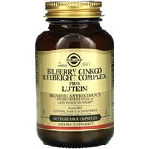 Solgar Bilberry Ginkgo Eyebright Complex Plus Lutein 60 caps Чорниця, Гінкго, Очанка і Лютеин