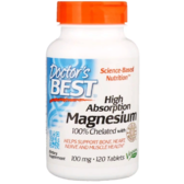 Doctor's Best, High Absorption Magnesium 100% Chelated with Albion Minerals, 100 mg, 120 Tablets (DRB-00025)