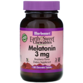 Bluebonnet Nutrition EarthSweet Melatonin 3 mg Мелатонін 3 мг Малиновий Смак 120 жувальних таблеток